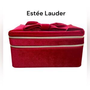 Estée Lauder  2024 Limited Edition Red Velvet large cosmetics train case